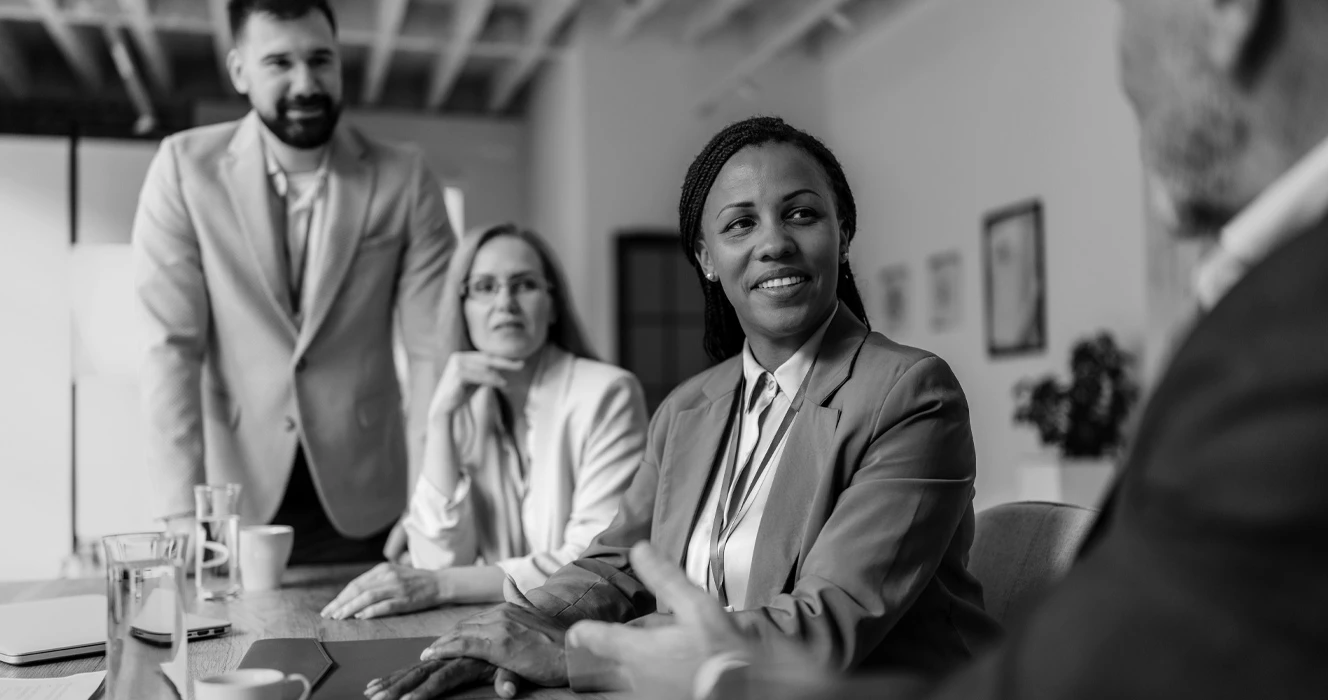 A group of associates having a meeting